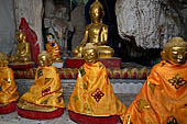 Inle Lake Myanmar. Pindaya, the famous Shwe Oo Min pagoda, a natural cave filled with thousands of gilded Buddha statues. 